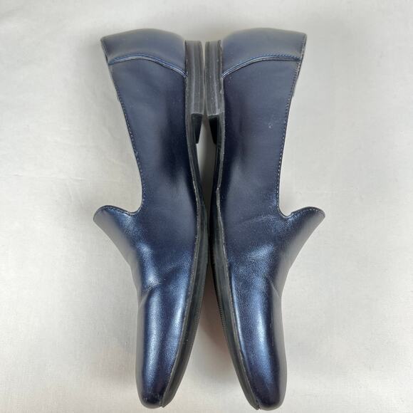 Naturalizer Emeline Slip On Loafer Women's 7.5 Blue Leather Business Travel Shoe - Picture 5 of 11